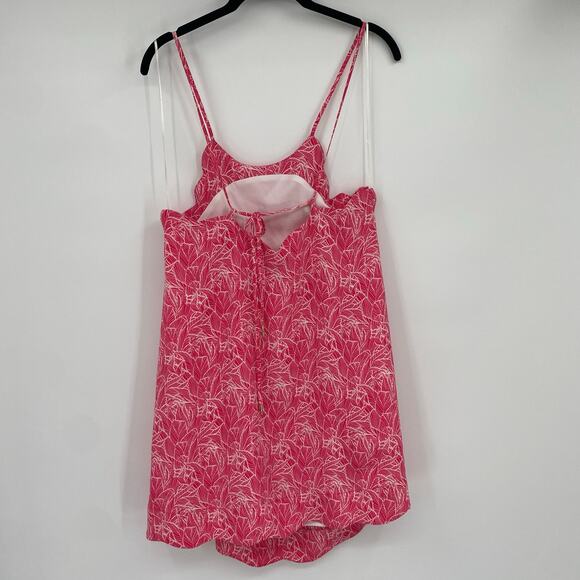 Lauren James Women's Pink & White Floral Halter Daisy Mini Swing Dress Sz Medium - Picture 5 of 12